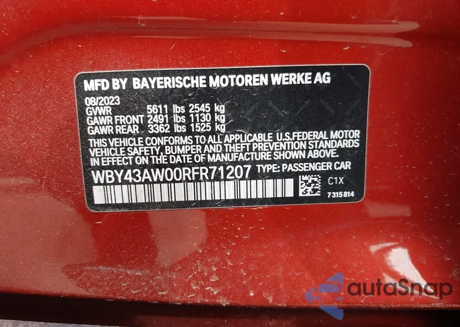 WBY43AW00RFR71207: 44470994