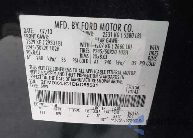 2FMDK4JC1DBC68681: 44471148