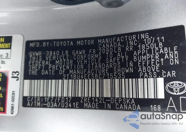 2T1BU4EE5BC715535: 44471242