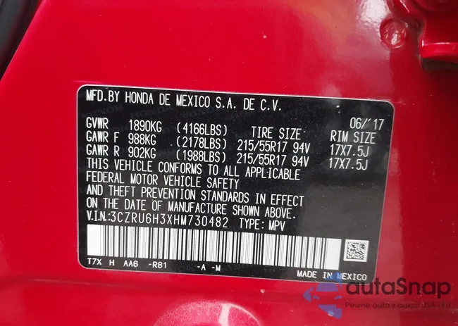 3CZRU6H3XHM730482: 44471746