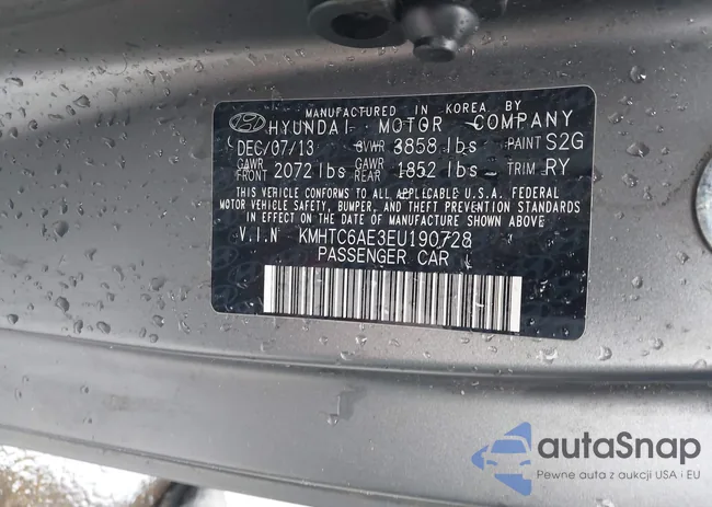 KMHTC6AE3EU190728: 44471748