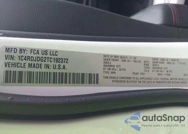 1C4RDJDG2TC192372: 44472047