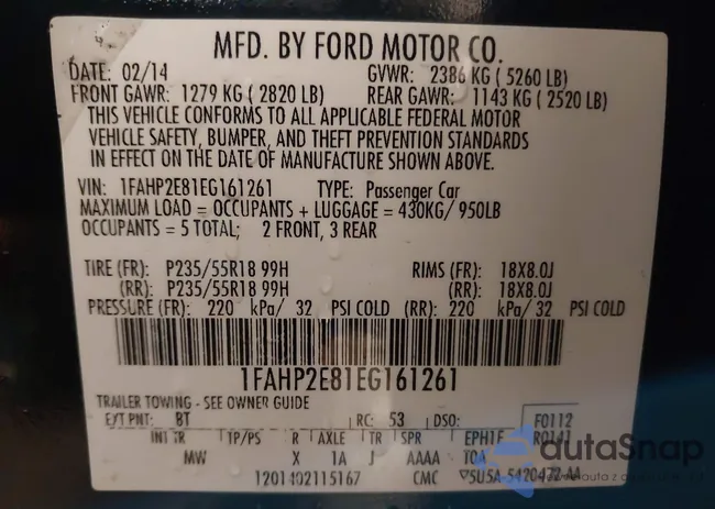 1FAHP2E81EG161261: 44472079