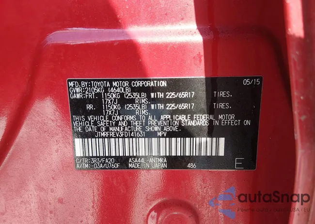 JTMRFREV3FD141631: 44472205