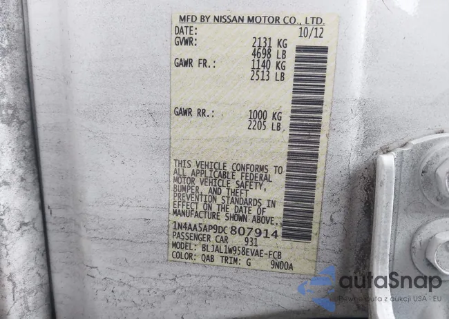 1N4AA5AP9DC807914: 44472252