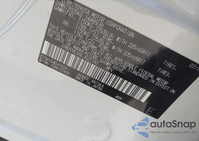 JTMZFREV6EJ021743: 44471653