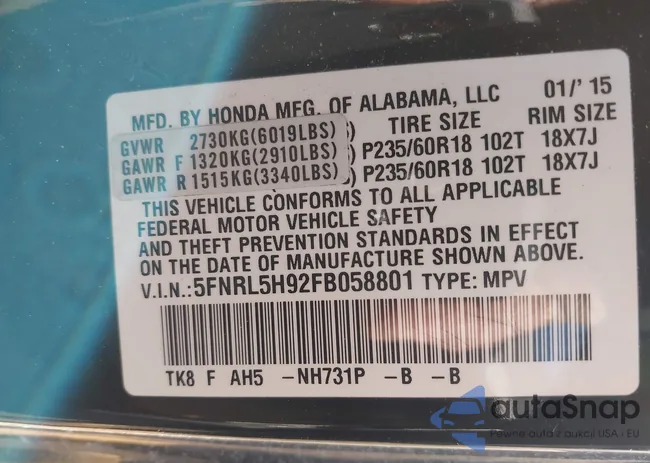 5FNRL5H92FB058801: 44472927