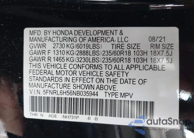 5FNRL6H56NB035944: 44473056