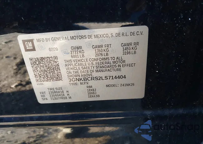 3GNKBCRS2LS714404: 44473183