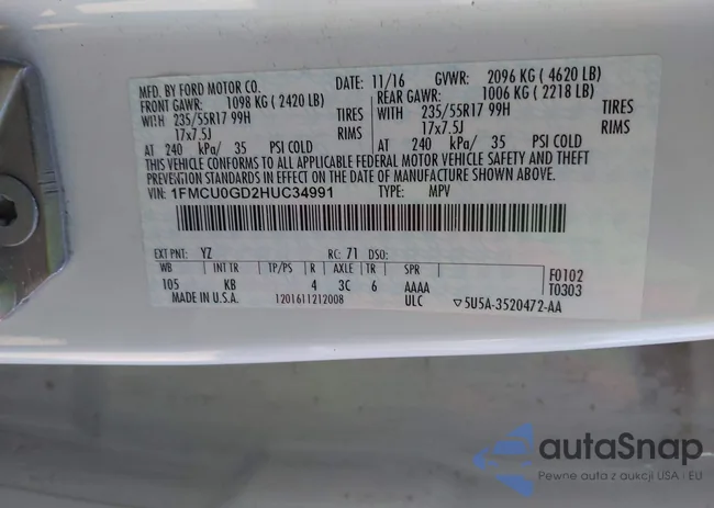 1FMCU0GD2HUC34991: 44473208