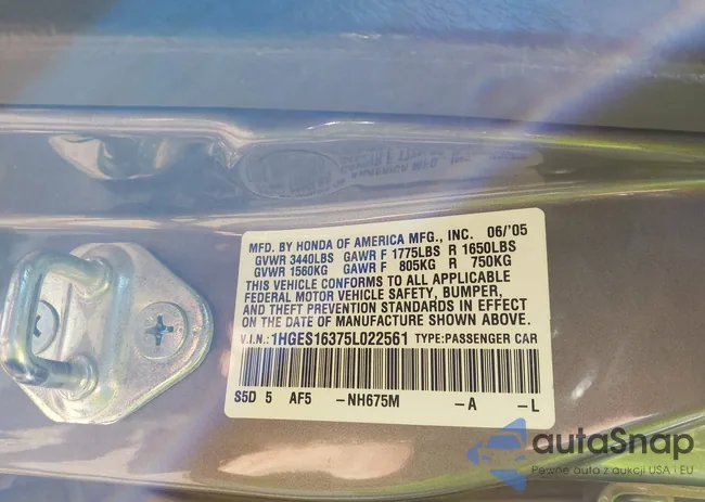 1HGES16375L022561: 44473217