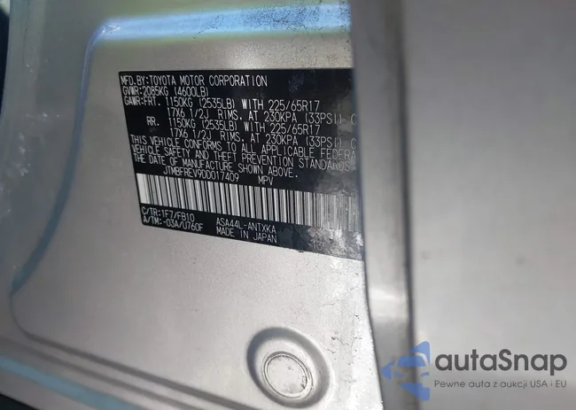 JTMBFREV9DD017409: 44472377