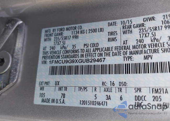 1FMCU9G9XGUB29467: 44472519