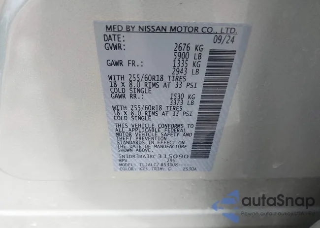 5N1DR3BA3RC315090: 44472580