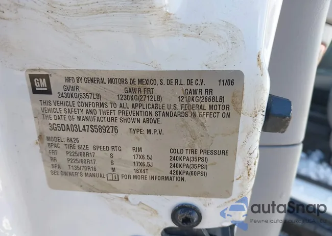 3G5DA03L47S589276: 44472607