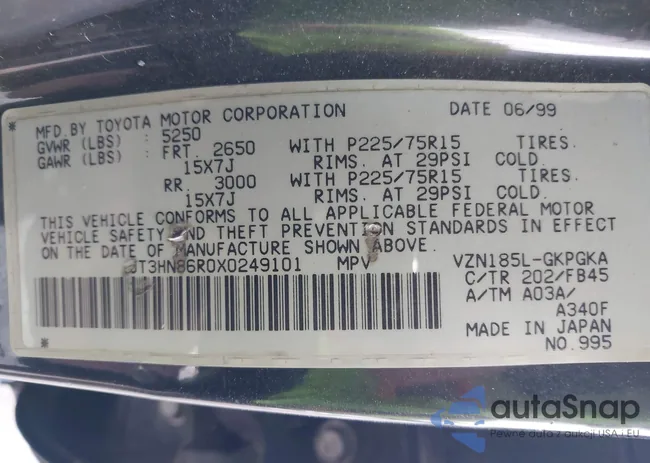 JT3HN86R0X0249101: 44472699