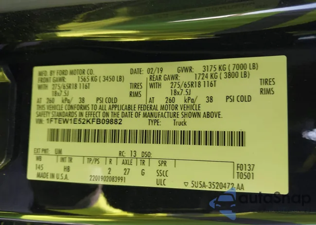 1FTEW1E52KFB09882: 44473736