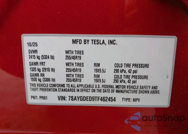 7SAYGDED9TF462454: 44473323