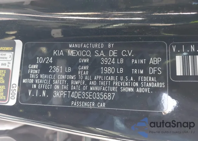 3KPFT4DE3SE035687: 44473327