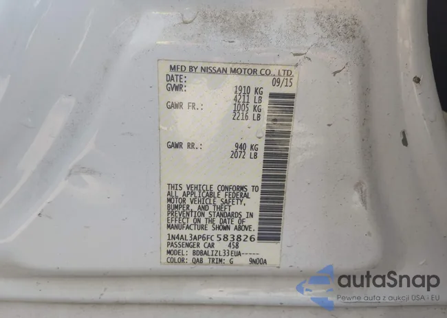 1N4AL3AP6FC583826: 44473328