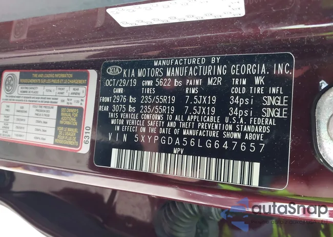 5XYPGDA56LG647657: 44473330