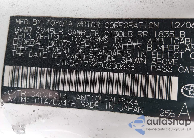 JTKDE177470200636: 44473344