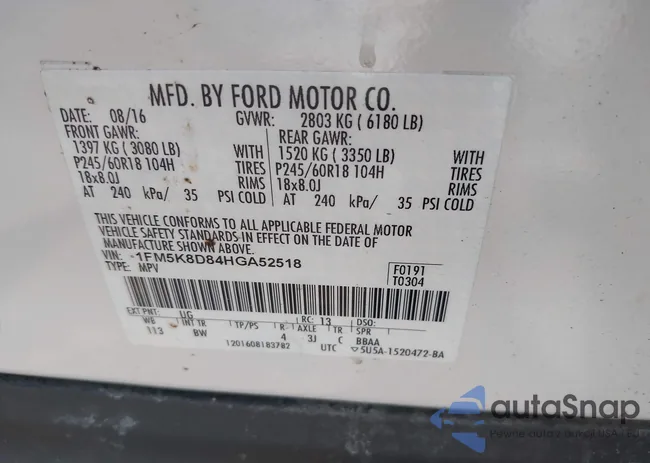 1FM5K8D84HGA52518: 44473395