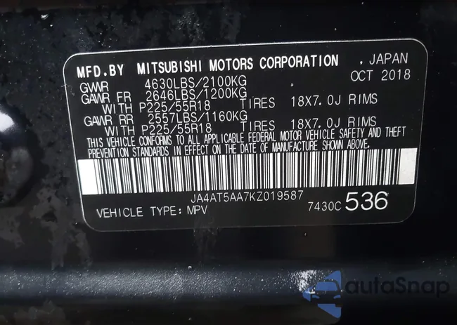 JA4AT5AA7KZ019587: 44473484