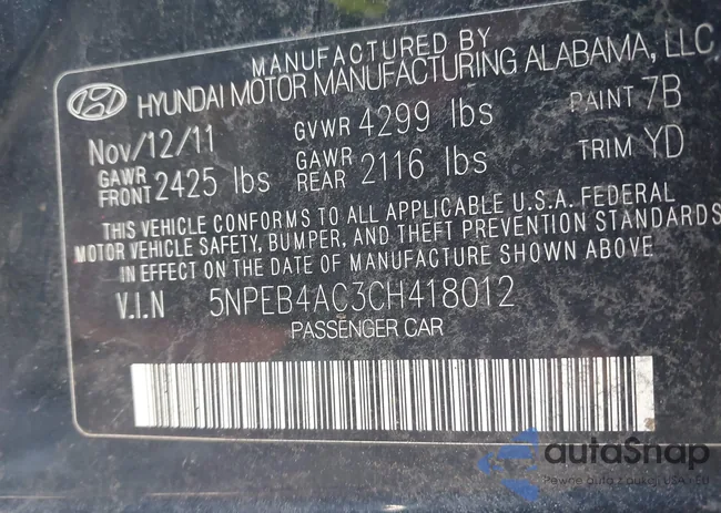 5NPEB4AC3CH418012: 44473543