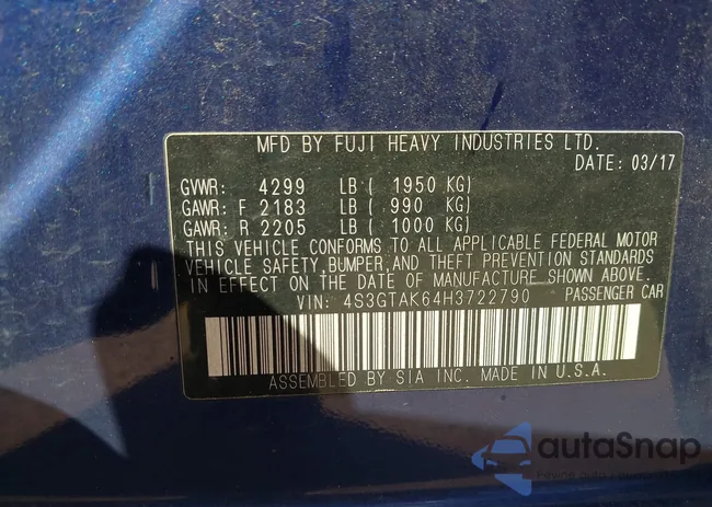 4S3GTAK64H3722790: 44473573