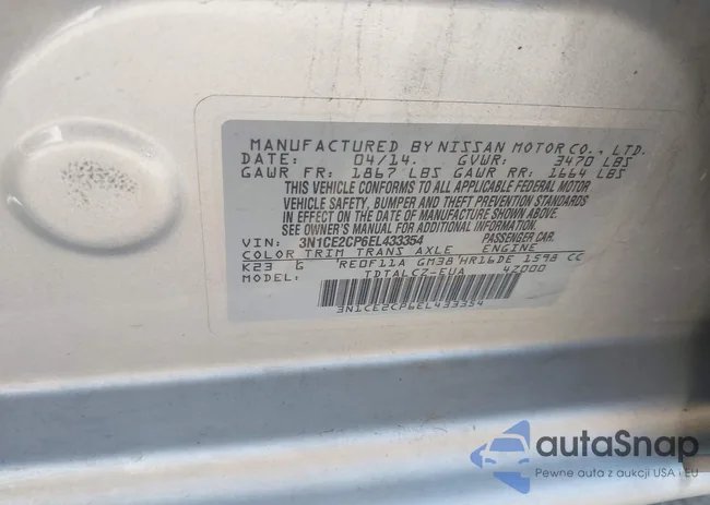 3N1CE2CP6EL433354: 44473673