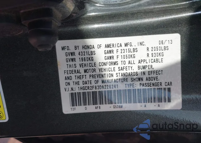 1HGCR2F83DA226241: 44473679