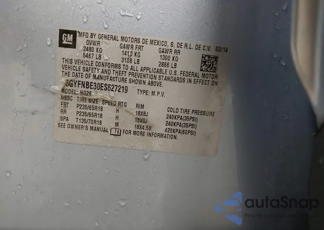 3GYFNBE30ES627219: 44474912