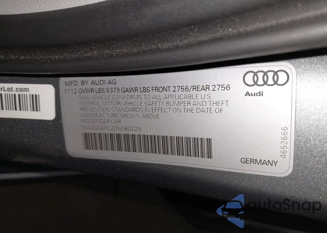 WAUGGAFC2DN080229: 44475040