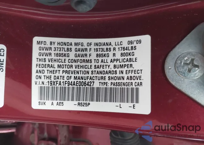 19XFA1F94AE006427: 44475129