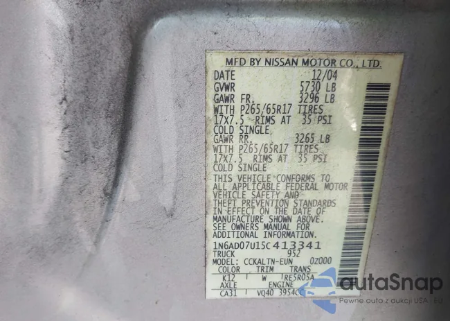 1N6AD07U15C413341: 44475152