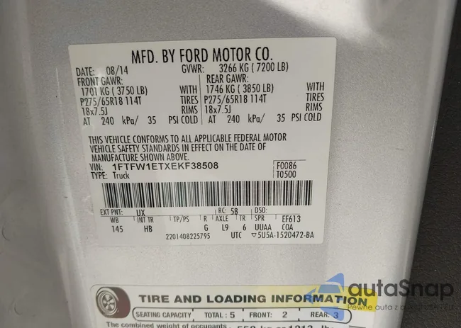 1FTFW1ETXEKF38508: 44475187