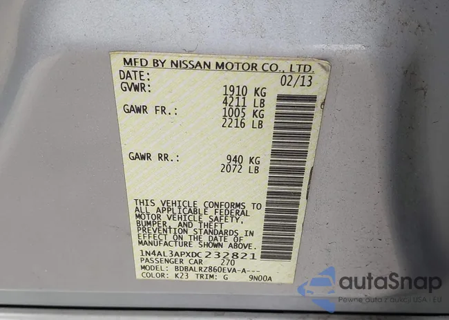 1N4AL3APXDC232821: 44475251