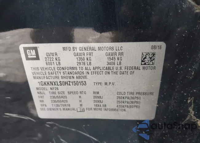 1GKKNXLS0HZ150153: 44475265