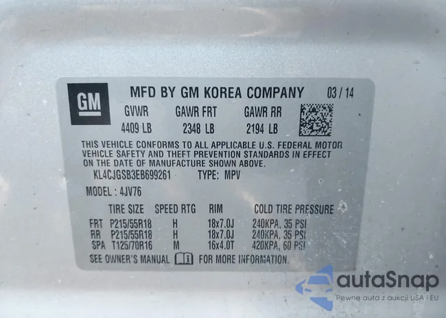 KL4CJGSB3EB699261: 44475314