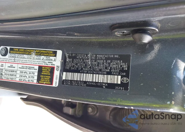 4T1BF3EK7AU108396: 44474543