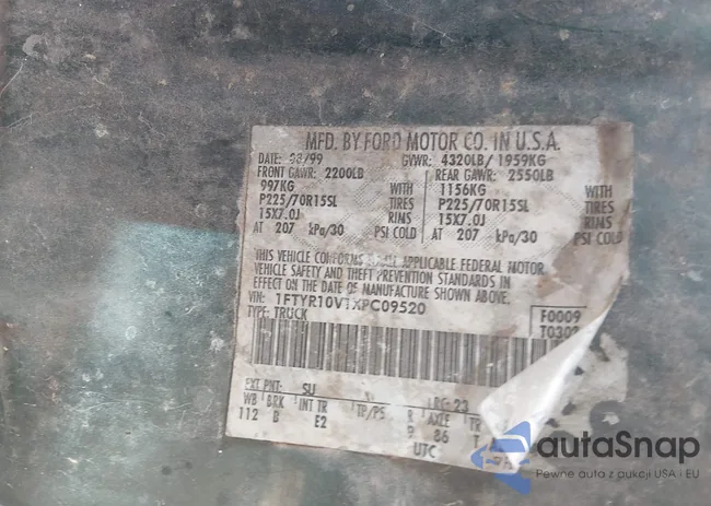 1FTYR10V1XPC09520: 44474574