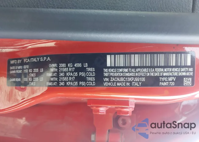 ZACNJBC13KPJ99106: 44474585