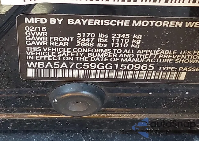 WBA5A7C59GG150965: 44474586