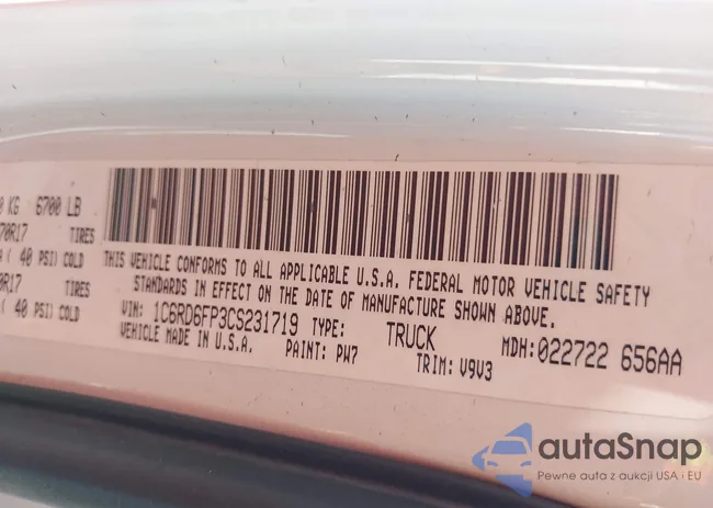 1C6RD6FP3CS231719: 44475760
