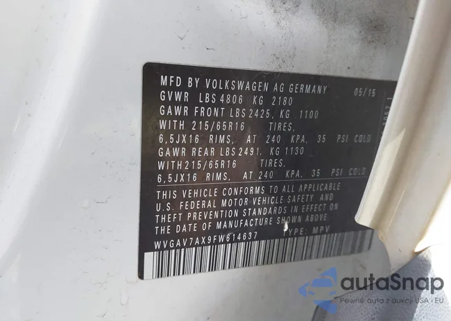 WVGAV7AX9FW614637: 44475947