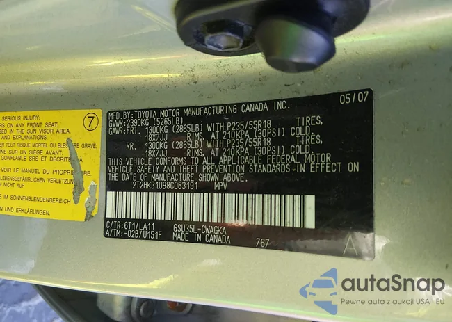 2T2HK31U98C063191: 44476074