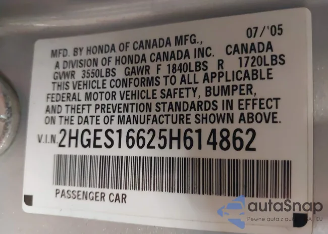 2HGES16625H614862: 44476214