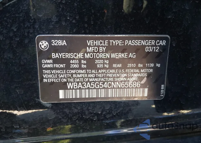 WBA3A5G54CNN65686: 44476274