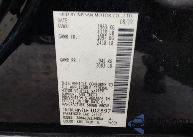 1N4BL4BV7LN302897: 44475412